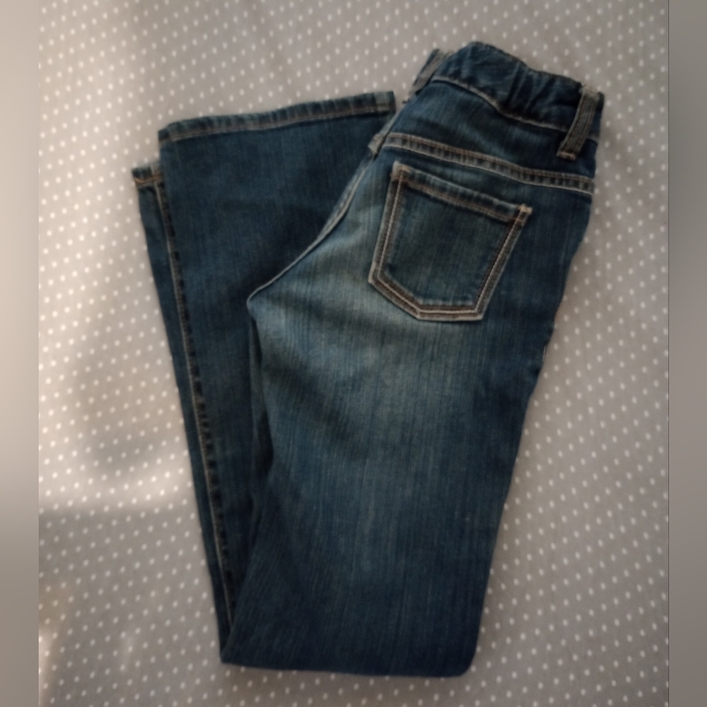 Ol Navy Girl's Boot-Cut Blue Jeans - Picture 4 of 5